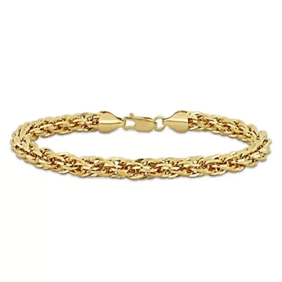 6mm Infinity Rope Chain Bracelet in 14K Yellow Gold, 9"