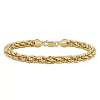 6mm Infinity Rope Chain Bracelet in 14K Yellow Gold, 9"