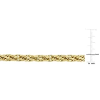 6mm Infinity Rope Chain Bracelet in 14K Yellow Gold, 9"