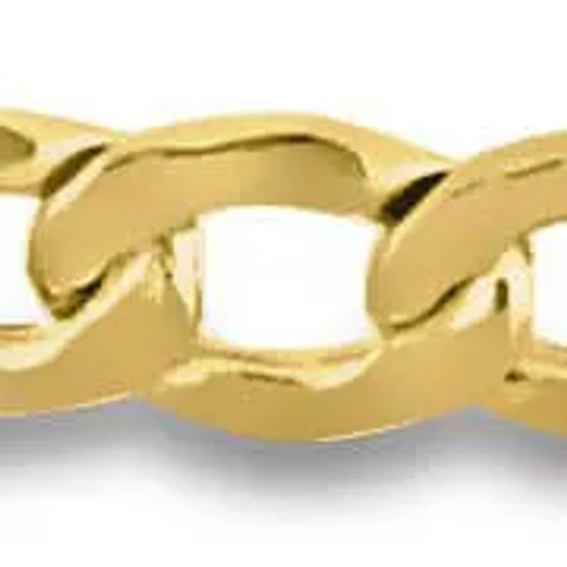 2.5mm Figaro Chain Anklet in 10K Yellow Gold, 9"