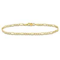 2.5mm Figaro Chain Anklet in 10K Yellow Gold, 9"