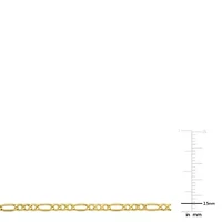 2.5mm Figaro Chain Anklet in 10K Yellow Gold, 9"