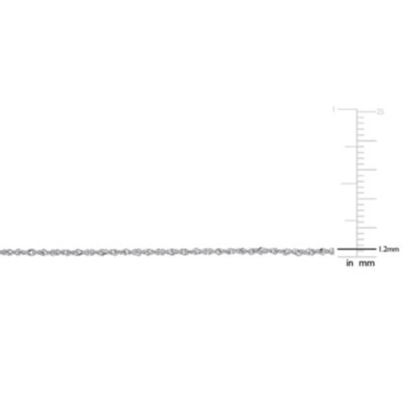 1.2mm Sparkling Singapore Chain Necklace in 14K White Gold, 18"