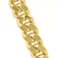 1mm Diamond Cut Flat Curb Chain Necklace in 14K Yellow Gold, 16"