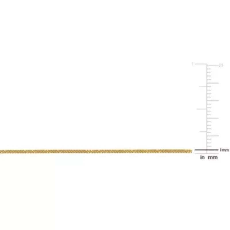 1mm Diamond Cut Flat Curb Chain Necklace in 14K Yellow Gold, 16"