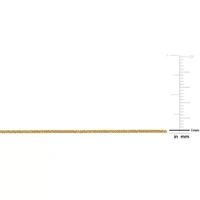 1mm Diamond Cut Flat Curb Chain Necklace in 14K Yellow Gold, 16"