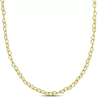 Heart Link Chain Necklace in 14K Yellow Gold, 20"
