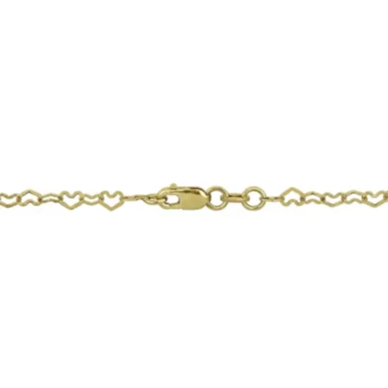 Heart Link Chain Necklace in 14K Yellow Gold, 20"