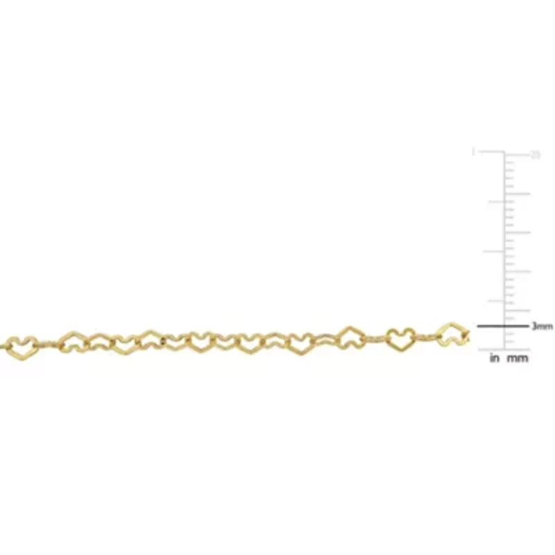 Heart Link Chain Necklace in 14K Yellow Gold, 20"