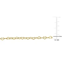 Heart Link Chain Necklace in 14K Yellow Gold, 20"