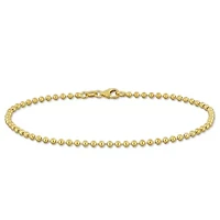 2mm Ball Bead Chain Bracelet in 14K Yellow Gold, 9"