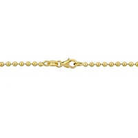 2mm Ball Bead Chain Bracelet in 14K Yellow Gold, 9"