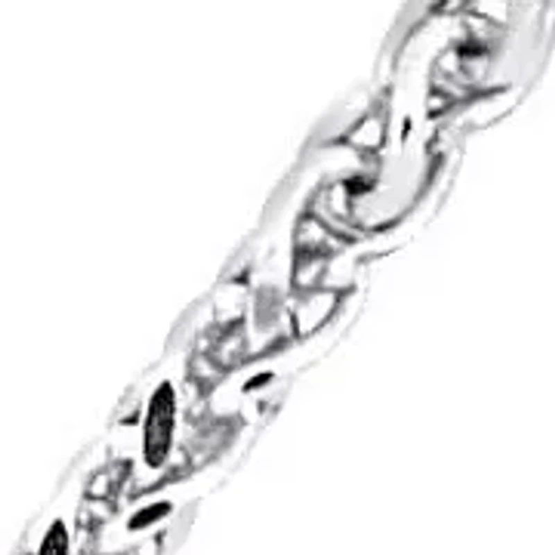 0.85mm Wheat Link Chain Necklace in 10K White Gold, 20"