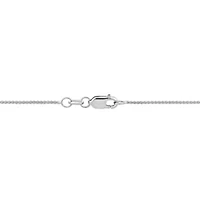 0.85mm Wheat Link Chain Necklace in 10K White Gold, 20"