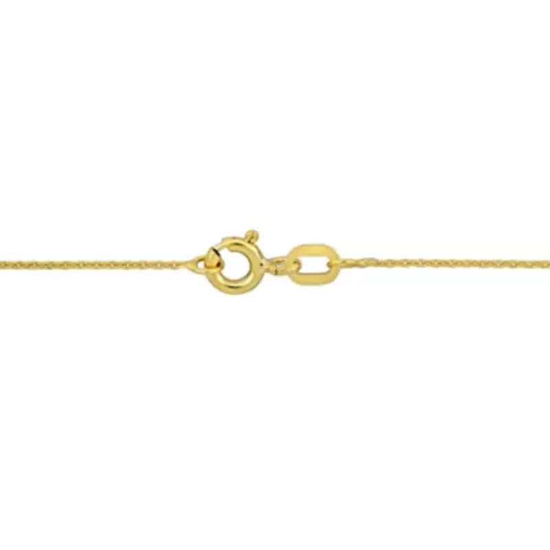 0.85mm Diamond Cut Cable Chain Necklace in 10K Yellow Gold, 17"