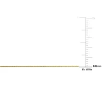 0.85mm Diamond Cut Cable Chain Necklace in 10K Yellow Gold, 17"