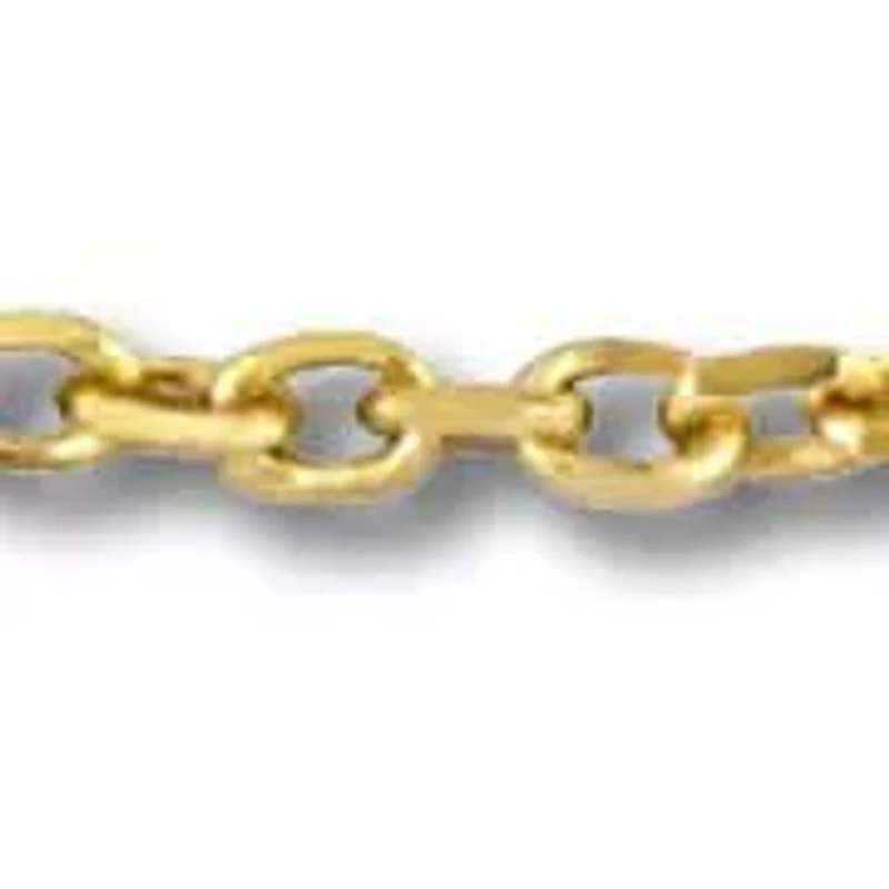 Diamond Cut Cable Chain Bracelet in 14K Yellow Gold, 7.5"