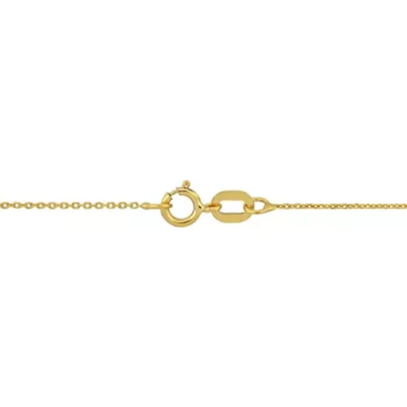 Diamond Cut Cable Chain Bracelet in 14K Yellow Gold, 7.5"