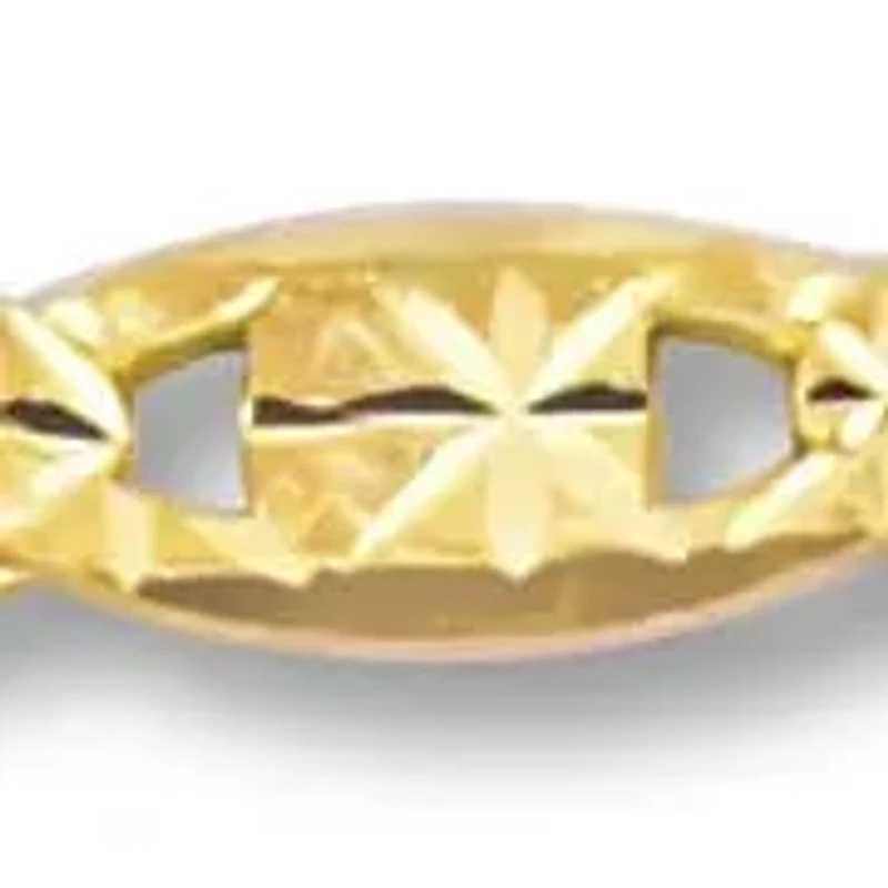 2mm Valentino Star Chain Bracelet in 10K Yellow Gold, 9"
