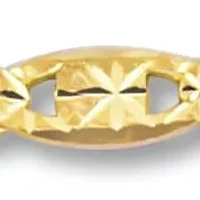 2mm Valentino Star Chain Bracelet in 10K Yellow Gold, 9"