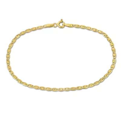2mm Valentino Star Chain Bracelet in 10K Yellow Gold, 9"