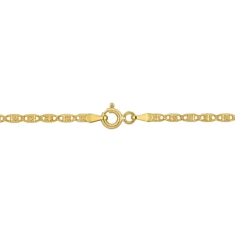 2mm Valentino Star Chain Bracelet in 10K Yellow Gold, 9"