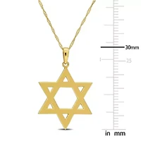 Star of David Pendant with Chain in 10K Yellow Gold, 17"