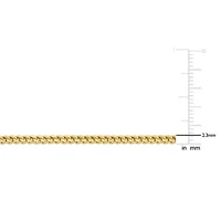 2.3mm Franco Link Chain Necklace and Anklet Set in 10K Yellow Gold, 18" & 9"