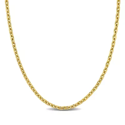 2.2mm Diamond-Cut Cable Chain Necklace in 14K Yellow Gold, 20"