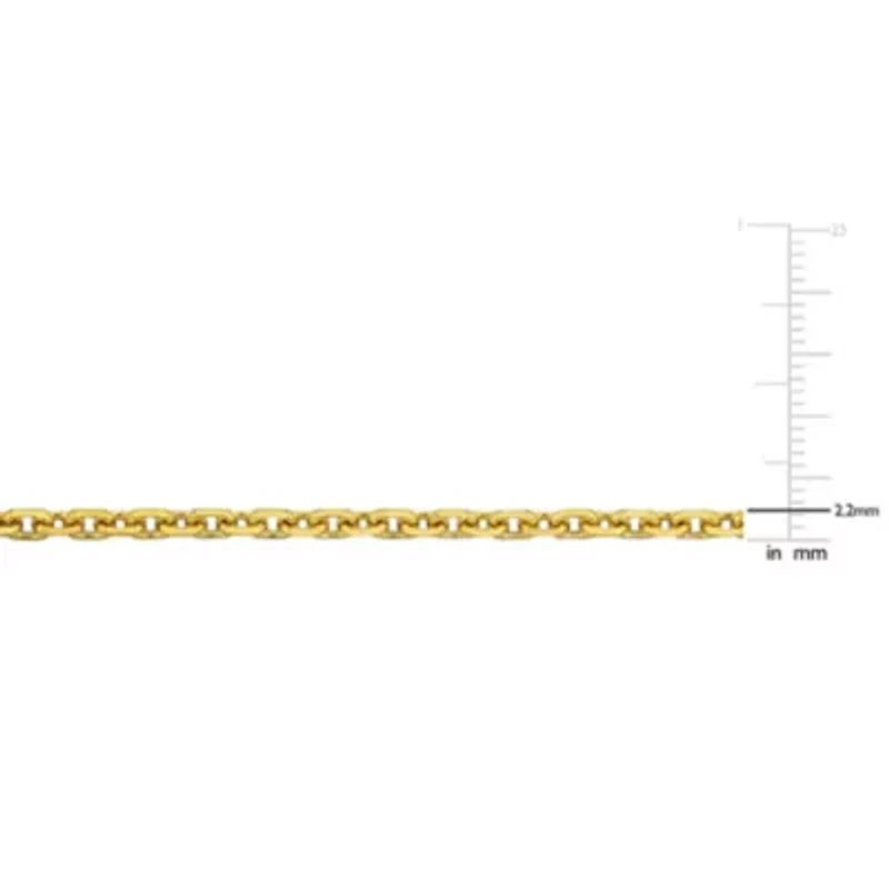 2.2mm Diamond-Cut Cable Chain Necklace in 14K Yellow Gold, 20"