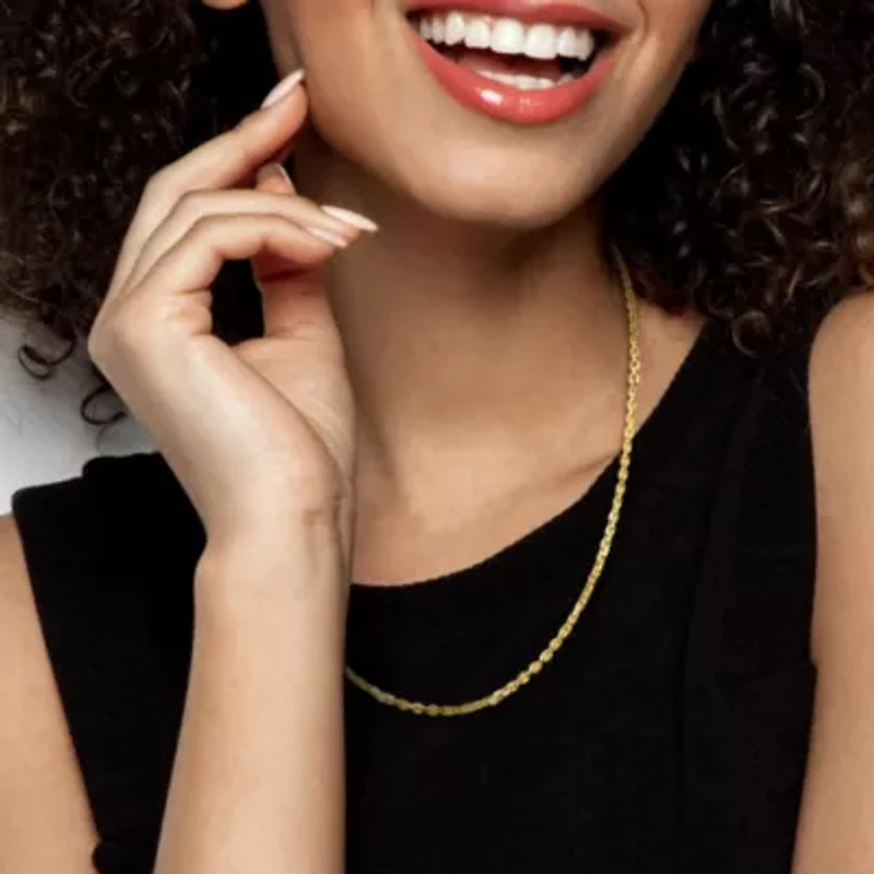 2.2mm Diamond-Cut Cable Chain Necklace in 14K Yellow Gold, 20"