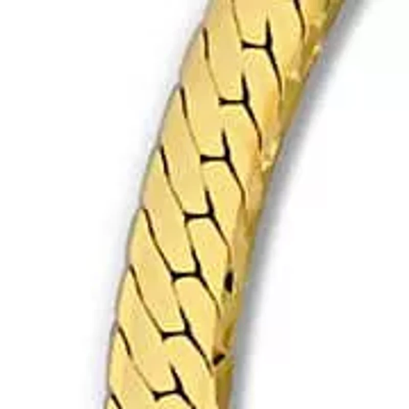 2-Piece Set of 2 mm Herringbone Chain Necklace & Anklet 10K Yellow Gold