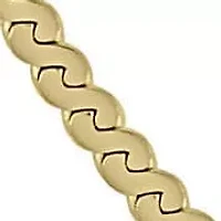 1.55mm Serpentine Chain Necklace and Anklet Set in 10K Yellow Gold, 18" + 9"