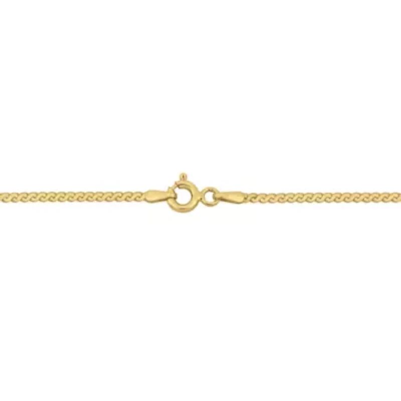 1.55mm Serpentine Chain Necklace and Anklet Set in 10K Yellow Gold, 18" + 9"