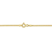 1.55mm Serpentine Chain Necklace and Anklet Set in 10K Yellow Gold, 18" + 9"