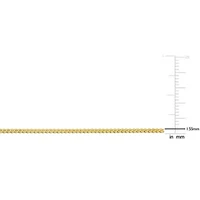 1.55mm Serpentine Chain Necklace and Anklet Set in 10K Yellow Gold, 18" + 9"