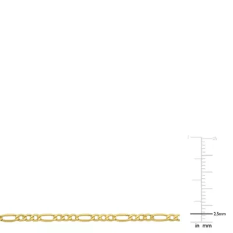 2.5mm Figaro Link Chain Necklace and Bracelet Set in 10K Yellow Gold, 18" + 7.5"