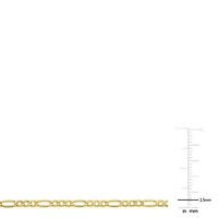 2.5mm Figaro Link Chain Necklace and Bracelet Set in 10K Yellow Gold, 18" + 7.5"