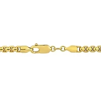 4.2mm Hollow Round Box Link Chain Bracelet in 10K Yellow Gold, 9"