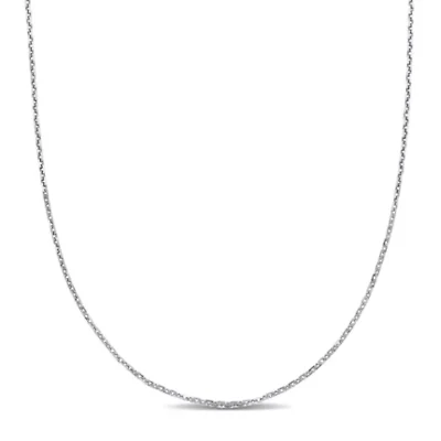 1.2mm Diamond-Cut Cable Chain Necklace in 14K White Gold, 18"