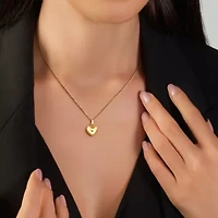 Puffed Heart Pendant with Chain in 14K Yellow Gold, 17"