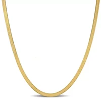 3.75mm Flex Herringbone Chain Necklace in 10K Yellow Gold, 16"