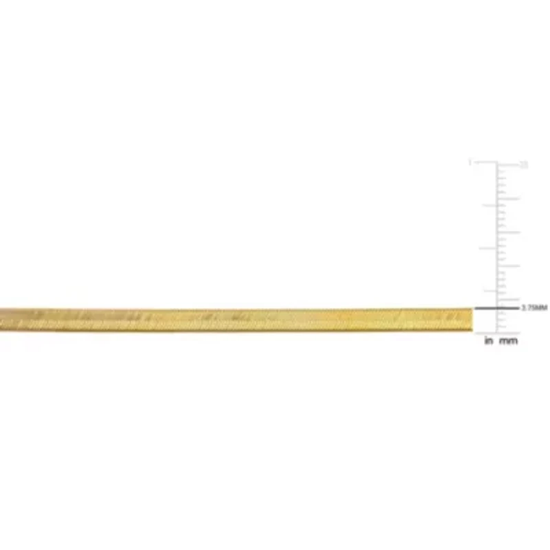 3.75mm Flex Herringbone Chain Necklace in 10K Yellow Gold, 16"