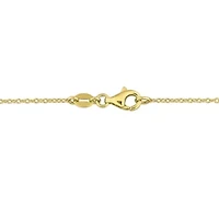 Multi-Gem Bead Station Necklace in Yellow Plated Sterling Silver - 17 in