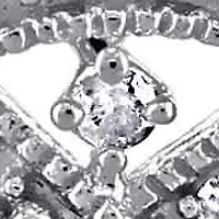Diamond Braided Bangle in Sterling Silver - 7 in