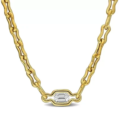 2ct. t.w. Lab Grown Diamond Necklace in Yellow Plated Sterling Silver - 17 in