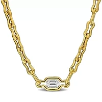 2ct. t.w. Lab Grown Diamond Necklace in Yellow Plated Sterling Silver - 17 in