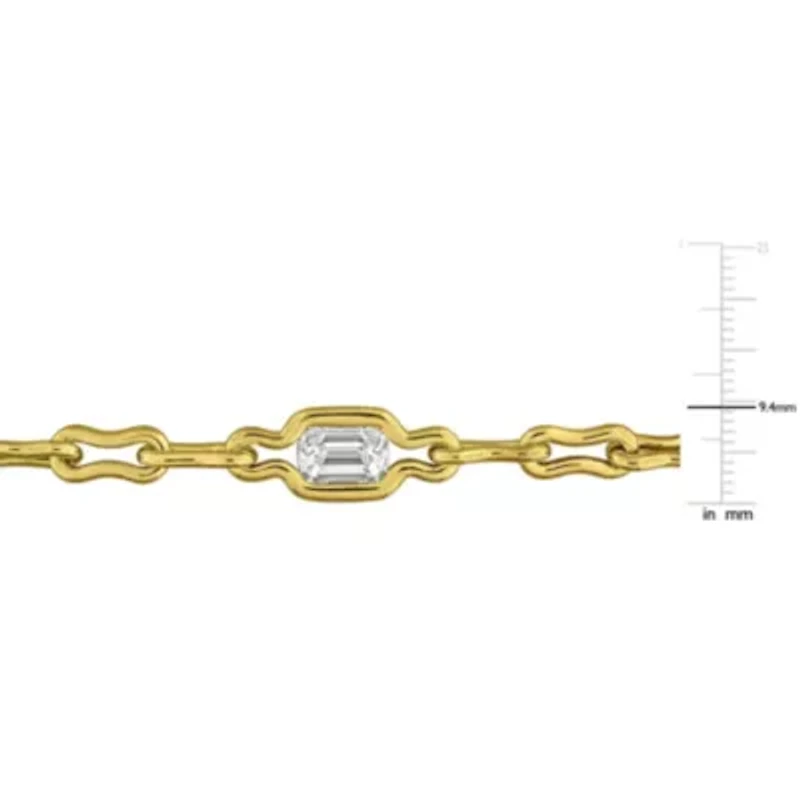 2ct. t.w. Lab Grown Diamond Necklace in Yellow Plated Sterling Silver - 17 in