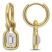 2ct. t.w. Lab Grown Diamond Earrings in Yellow Plated Sterling Silver