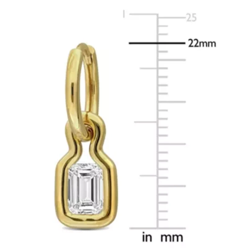 2ct. t.w. Lab Grown Diamond Earrings in Yellow Plated Sterling Silver